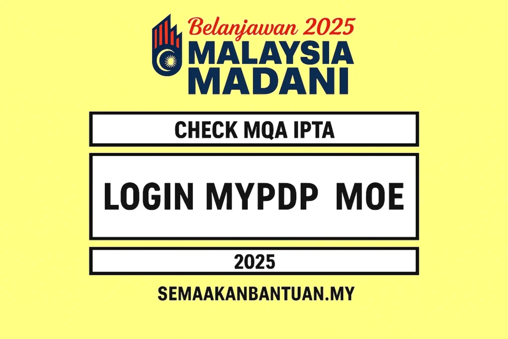 LOGIN MYPDPP MOE (SEMAKAN KEPUTUSAN)