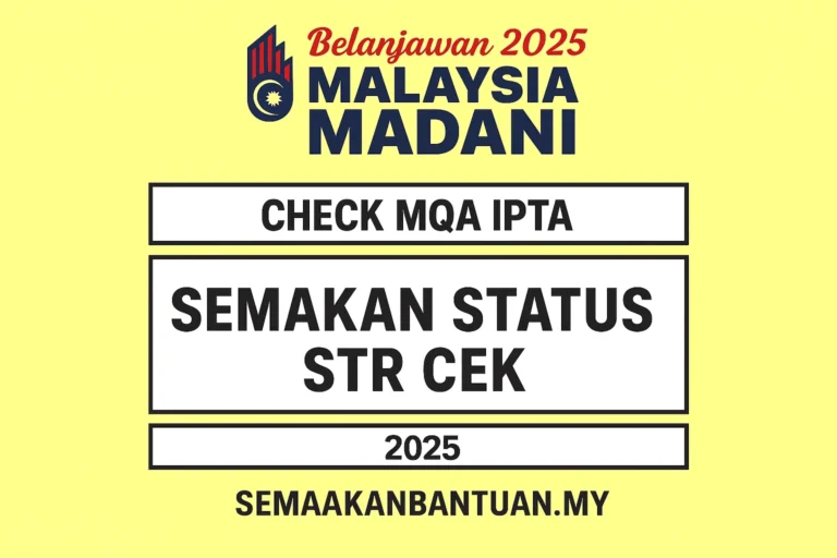 SEMAKAN STATUS STR CEK: 2025 FASA 1